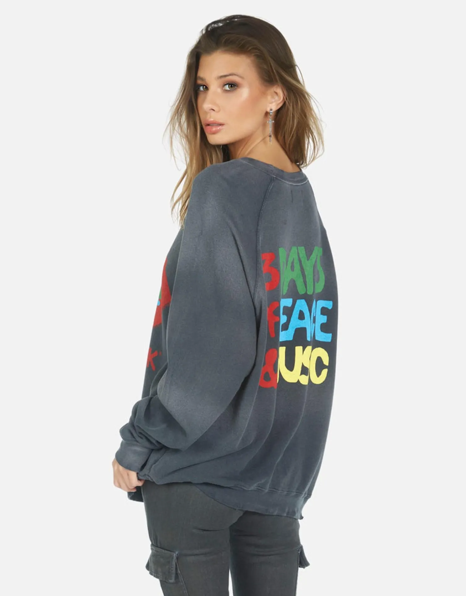Lauren Moshi Woodstock Lip 3 Days Of Peace Pullover | Anela By *Women Long Sleeve