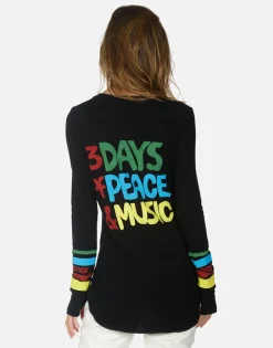 Lauren Moshi Woodstock Lip 3 Days Of Peace Fitted Top | Mckinley By *Women Long Sleeve