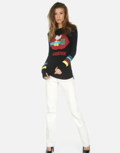 Lauren Moshi Woodstock Lip 3 Days Of Peace Fitted Top | Mckinley By *Women Long Sleeve