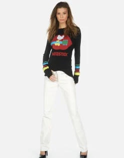 Lauren Moshi Woodstock Lip 3 Days Of Peace Fitted Top | Mckinley By *Women Long Sleeve