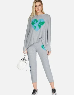 Lauren Moshi World Love Oversized Pullover W/ Hood | Wilma By *Women Hoodies