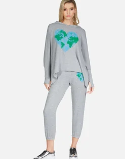 Lauren Moshi World Love Oversized Pullover W/ Hood | Wilma By *Women Hoodies