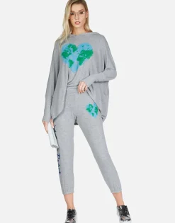 Lauren Moshi World Love Oversized Pullover W/ Hood | Wilma By *Women Hoodies