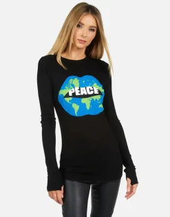 Lauren Moshi World Peace Lips L/S Fitted Thermal | Mckinley X By *Women Long Sleeve