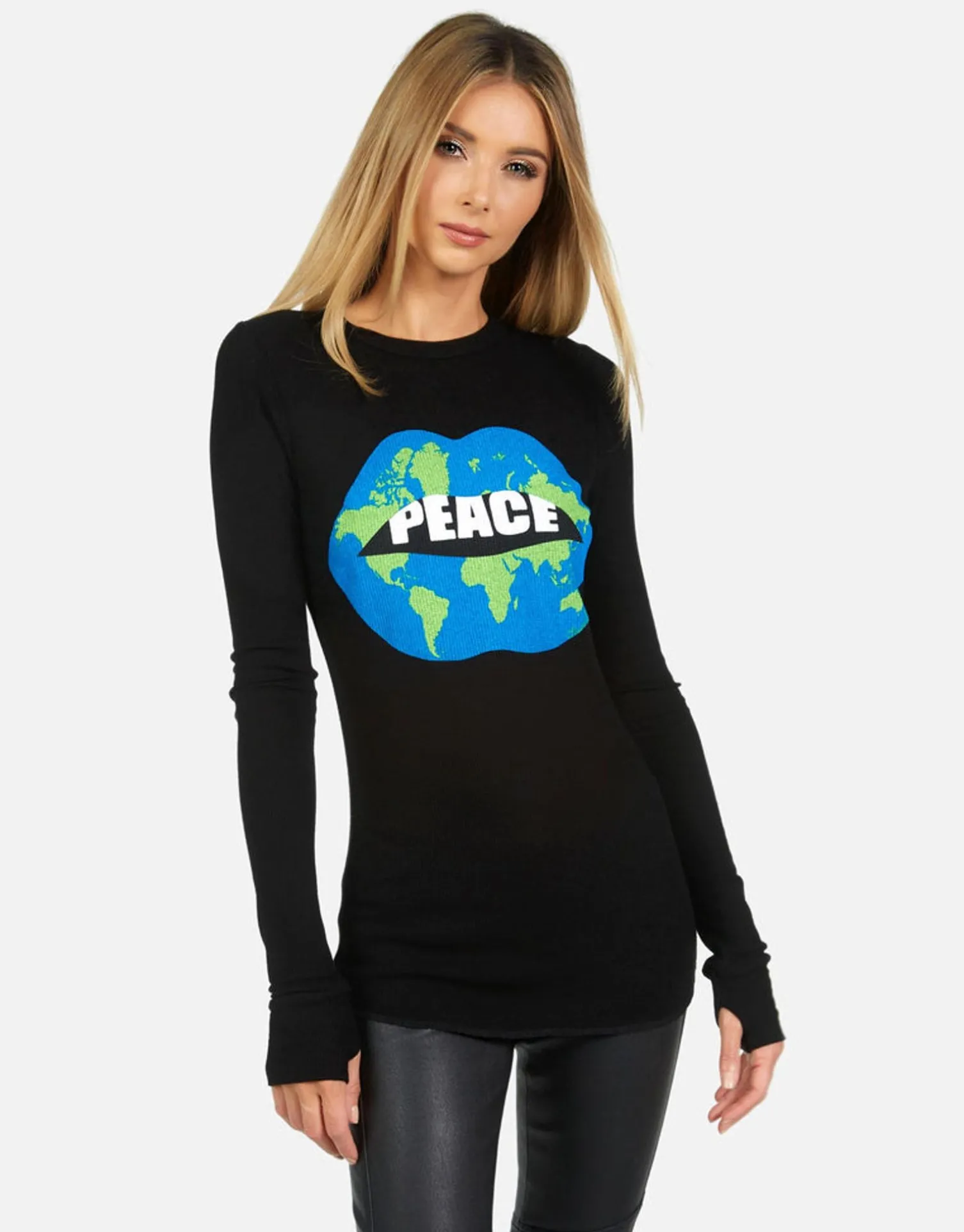 Lauren Moshi World Peace Lips L/S Fitted Thermal | Mckinley X By *Women Long Sleeve