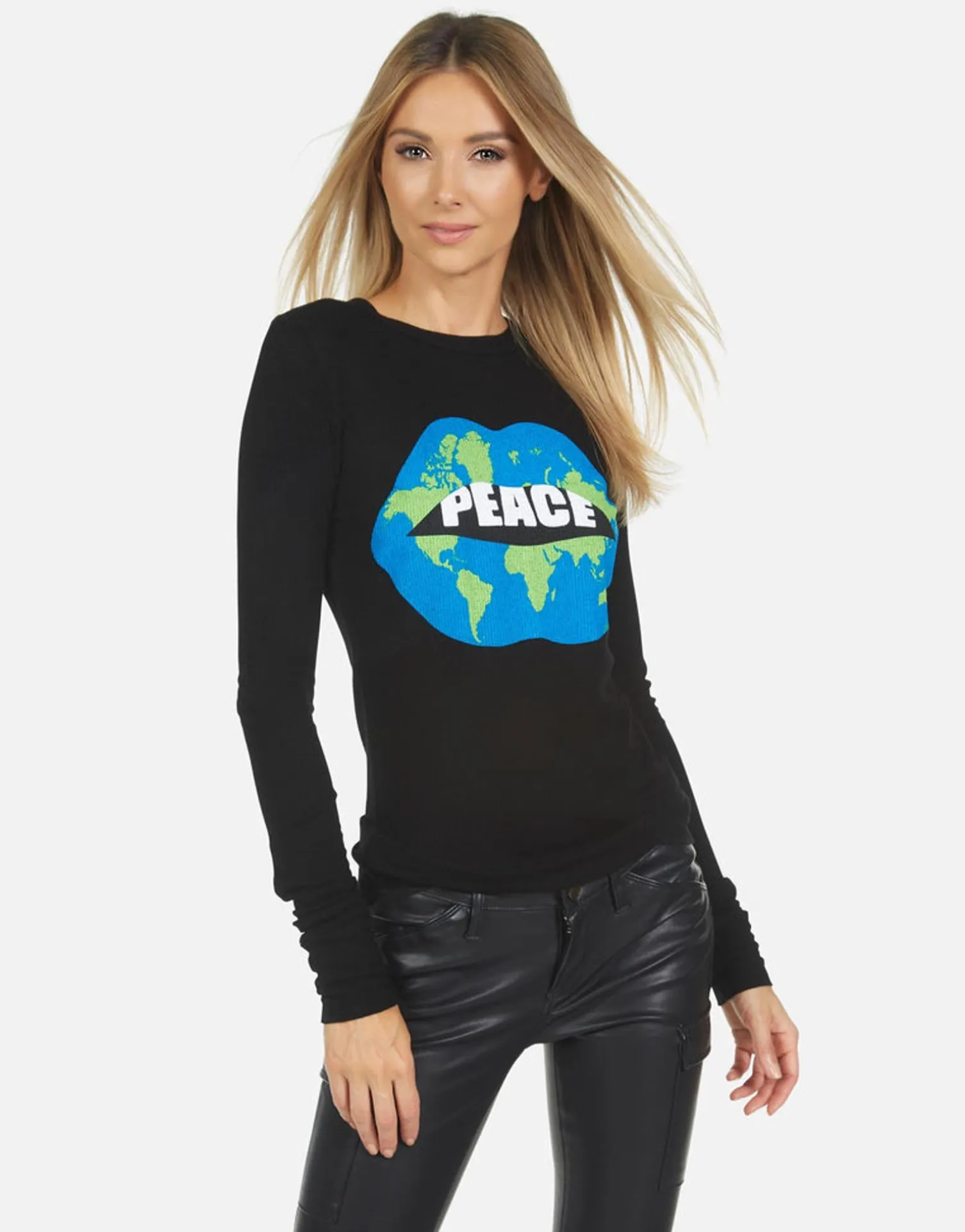 Lauren Moshi World Peace Lips L/S Fitted Thermal | Mckinley X By *Women Long Sleeve