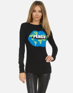 Lauren Moshi World Peace Lips L/S Fitted Thermal | Mckinley X By *Women Long Sleeve