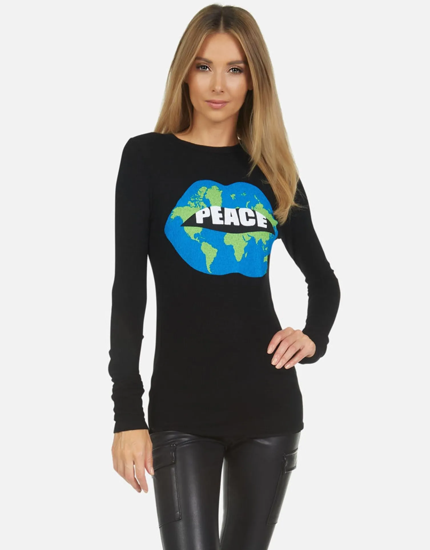 Lauren Moshi World Peace Lips L/S Fitted Thermal | Mckinley X By *Women Long Sleeve