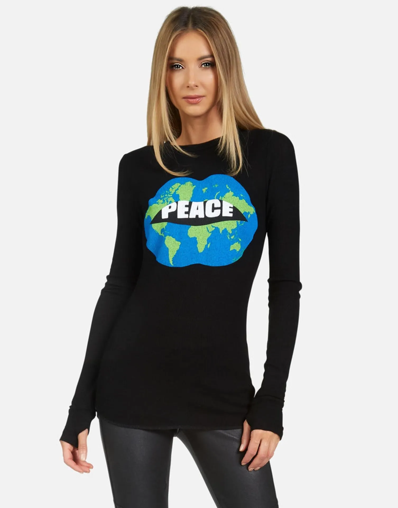 Lauren Moshi World Peace Lips L/S Fitted Thermal | Mckinley X By *Women Long Sleeve