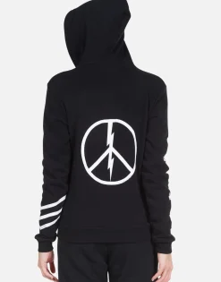 Lauren Moshi World Peace Zip Up Hoodie | Lennox By *Women Hoodies