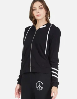 Lauren Moshi World Peace Zip Up Hoodie | Lennox By *Women Hoodies