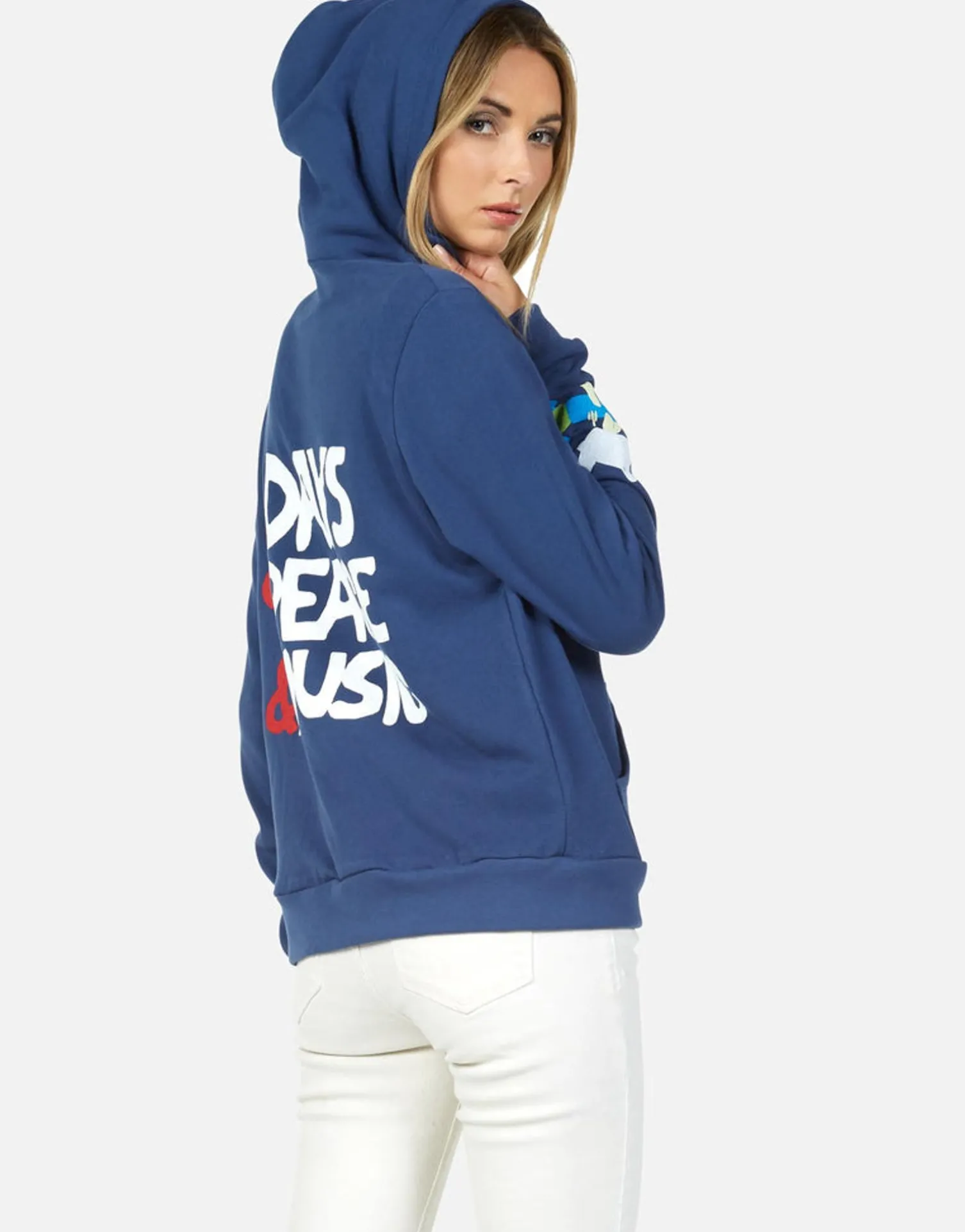 Lauren Moshi Yellow Lightning Tie Dye Zip Up Hoodie | Lennox By *Women Hoodies