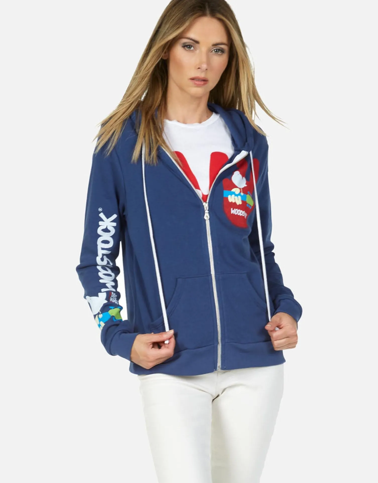 Lauren Moshi Yellow Lightning Tie Dye Zip Up Hoodie | Lennox By *Women Hoodies