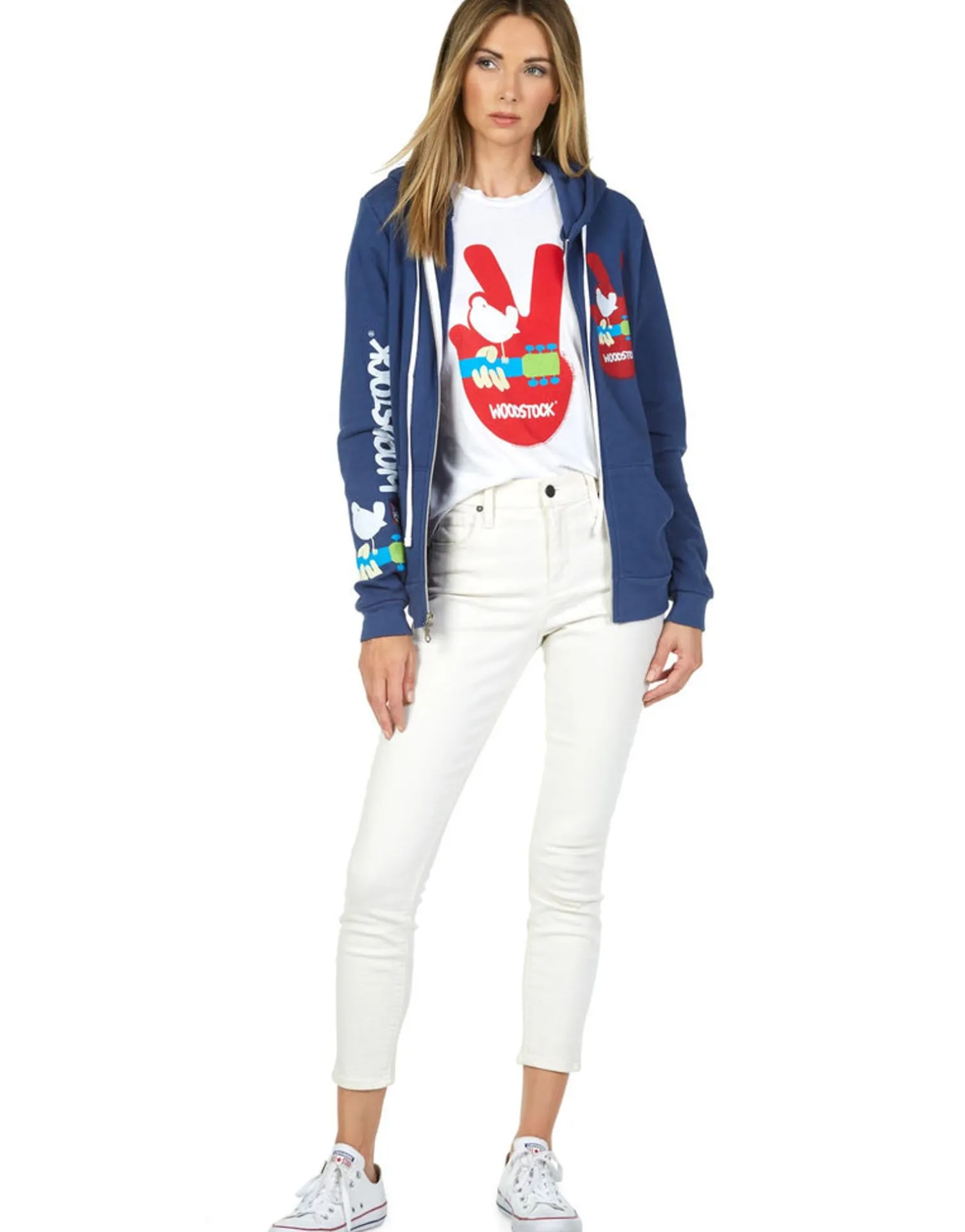 Lauren Moshi Yellow Lightning Tie Dye Zip Up Hoodie | Lennox By *Women Hoodies