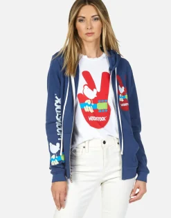 Lauren Moshi Yellow Lightning Tie Dye Zip Up Hoodie | Lennox By *Women Hoodies