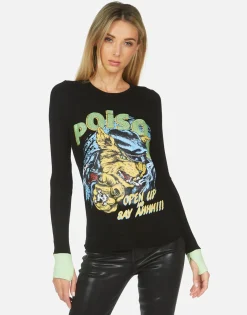 Lauren Moshi Zelda Poison Cat*Women Long Sleeve