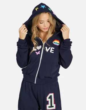 Lauren Moshi #1 Love Rainbow Lip Hoodie In | Lachelle By *Women Hoodies